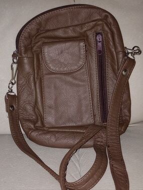 Small Leather Brown Crossbody Bag
